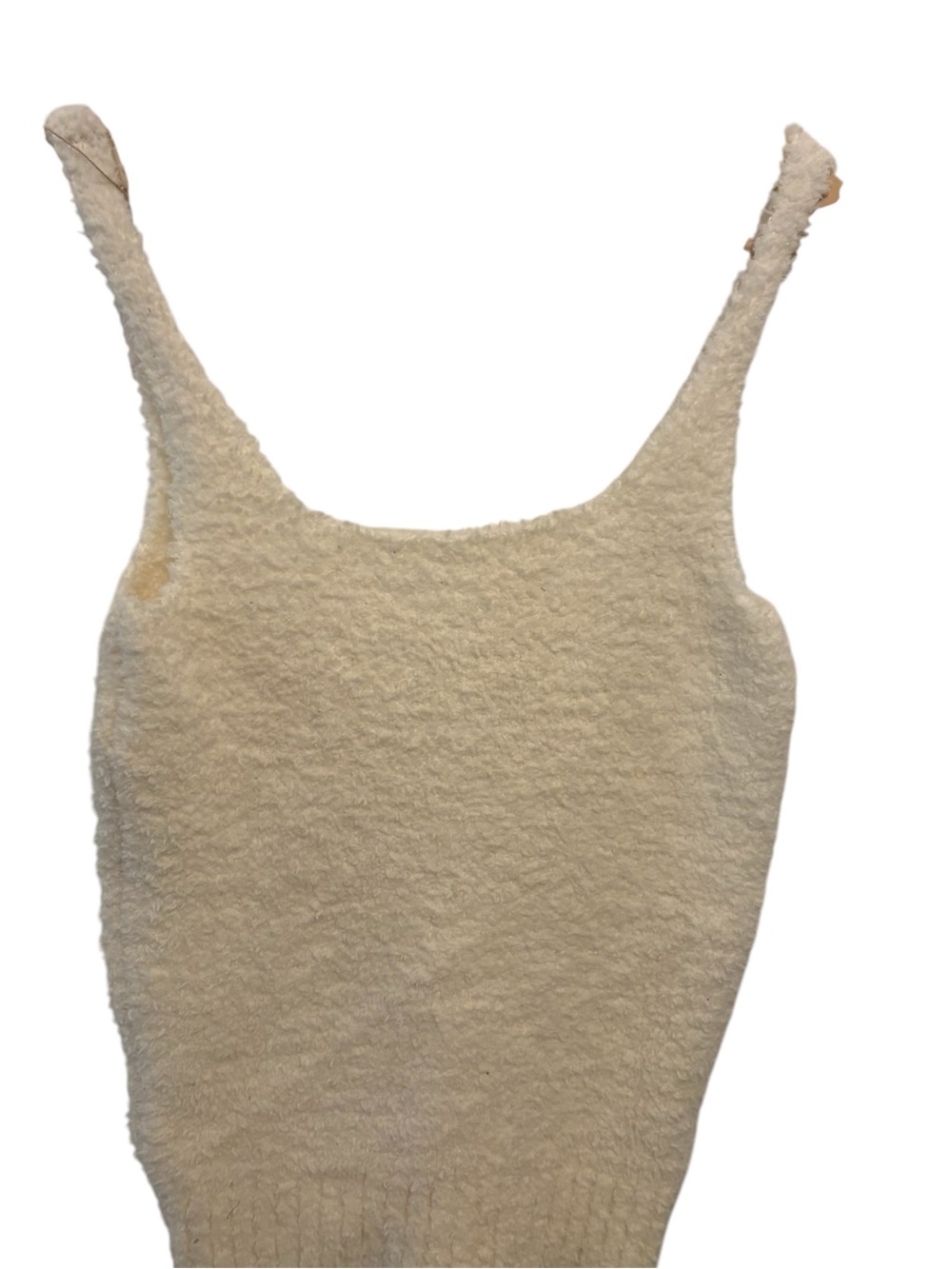 SKIMS Bouclé Scoop Crop Tank - Cream - Picture 2 of 6